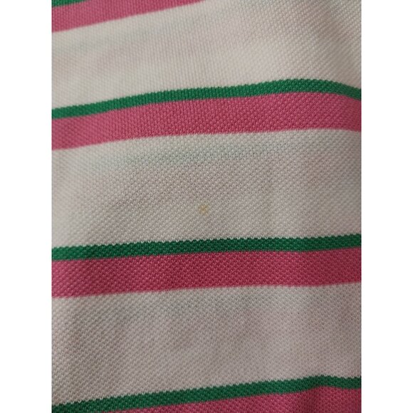Polo Golf Ralph Lauren Green Pink White Striped Spring Island Logo Mens Sz L - Picture 9 of 9
